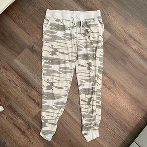 White camo joggers